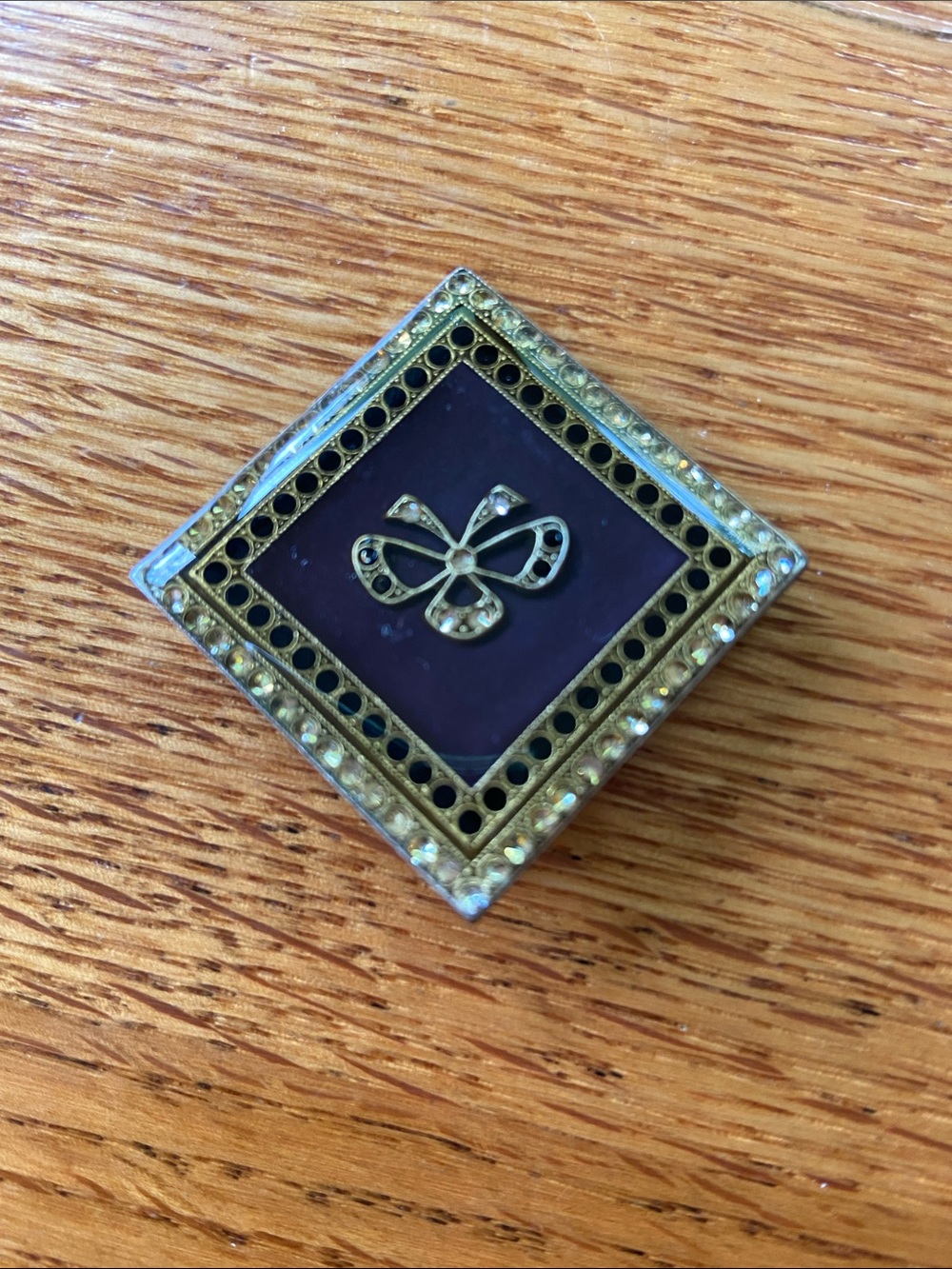 Vintage Art Deco Inspired Black and Gold Decorative Brooch